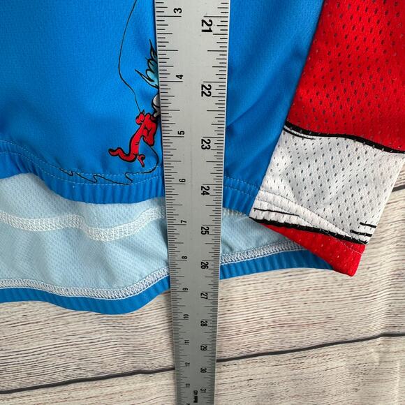 Retro PDX The Cat in the Hat Dr. Seuss Cycling Jersey Adult Large Blue Red - Picture 9 of 9